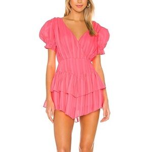 LPA | Hot Pink Ruffled Romper | XS